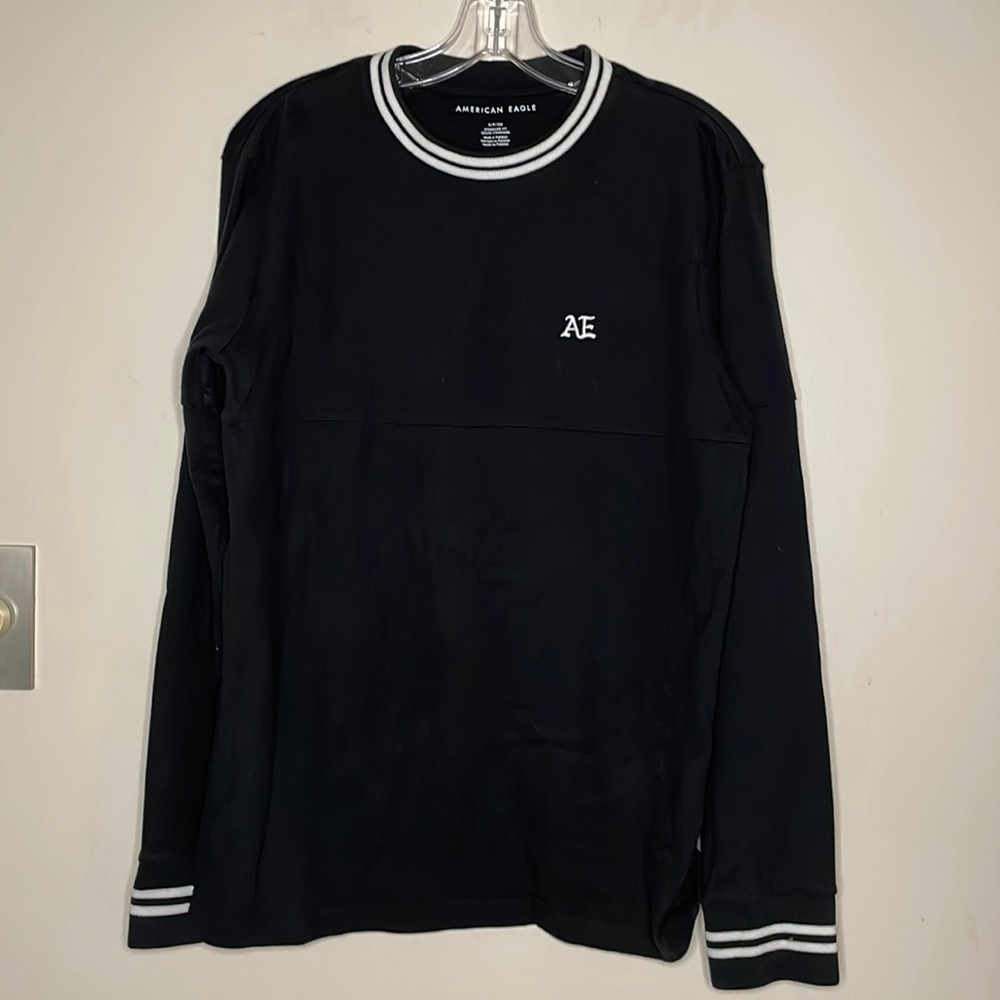 AE Sweater Cotton Long sleeve black Crew neck sweater S